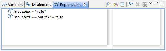 Watched expressions dialog